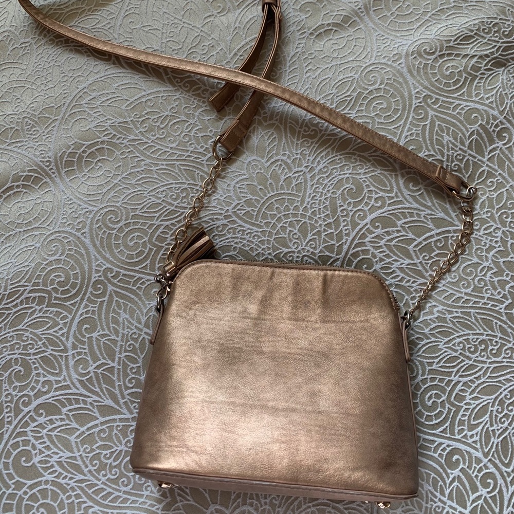metallic gold purse